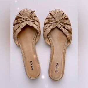 Rose Gold Flat Mules